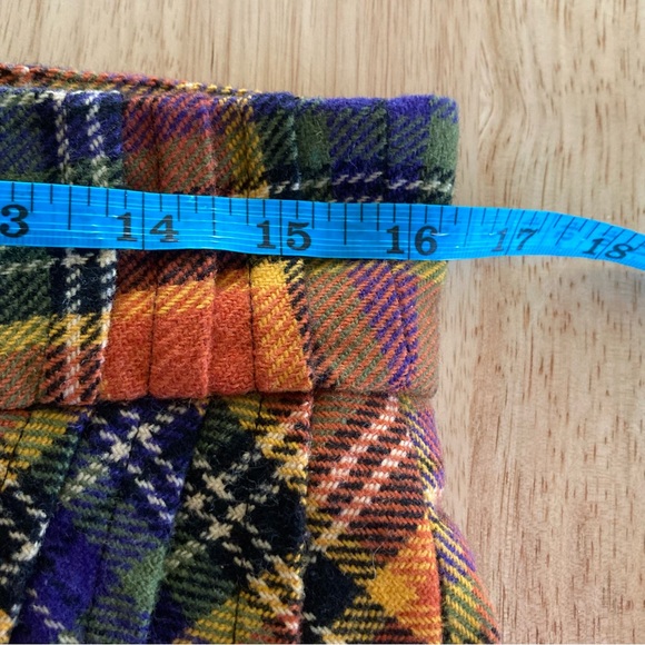 Plenty by Tracy Reese Vibrant Plaid  Wool Blend Multicolor Tulip Skirt Size 12 - Picture 6 of 8